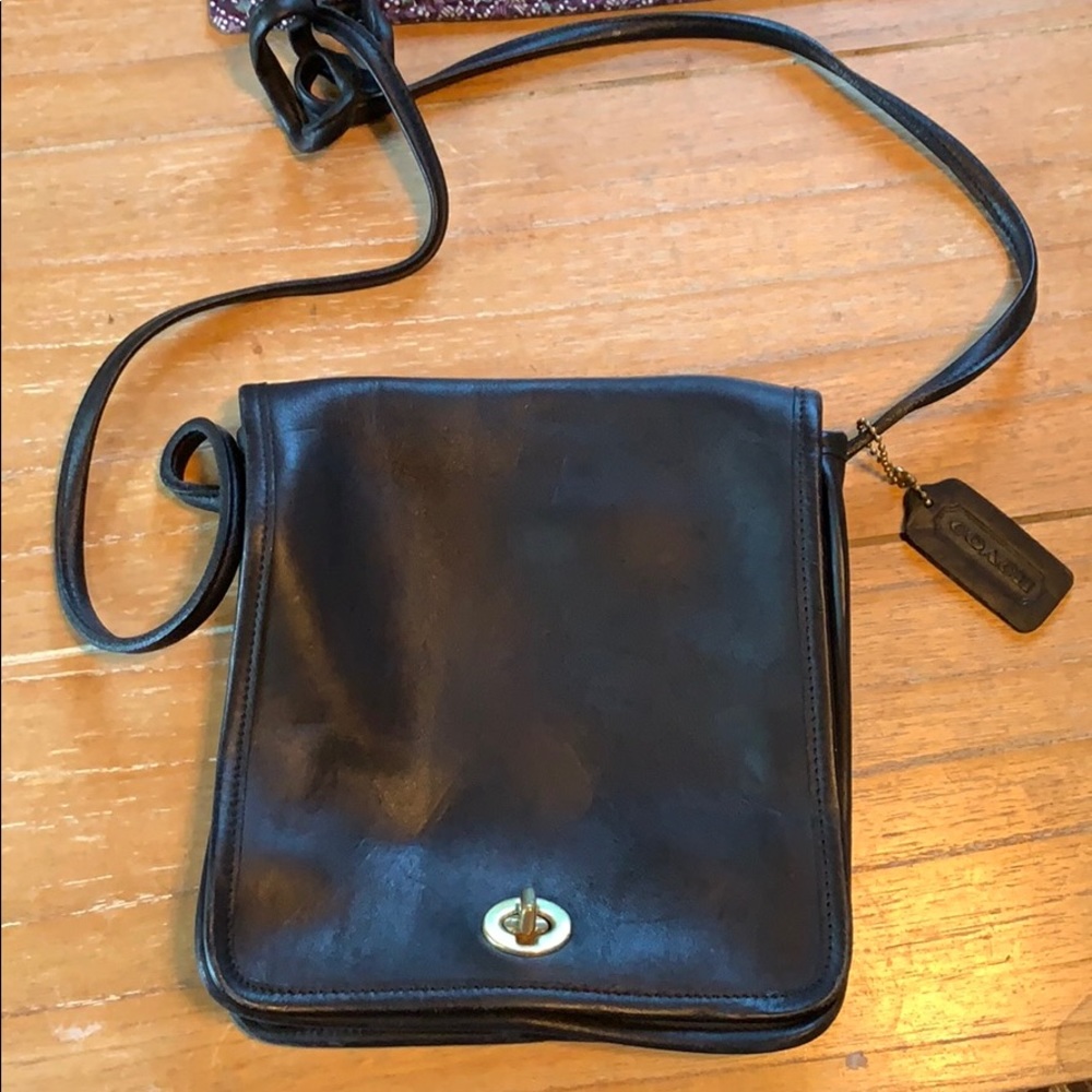 Vintage Coach Compact Pouch Bag Black